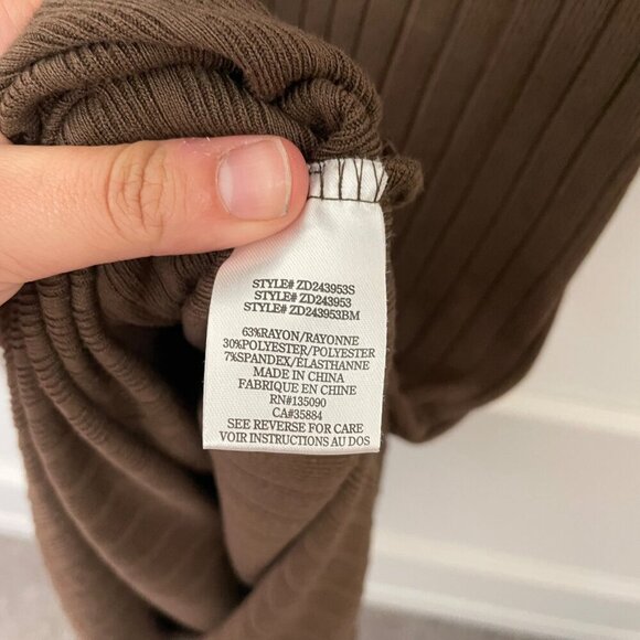 Z SUPPLY Women's Raewyn Dress Dark Chocolate Brown Size S - Picture 5 of 9